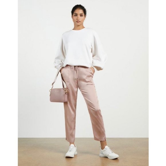 Ted Baker Pants - Ted Baker Womens 1 Toriyaa Utility Style Satin Jogger Pants Light Pink Size 4